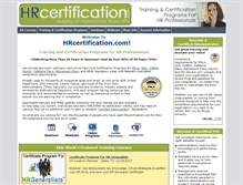 Tablet Screenshot of hrcertification.com